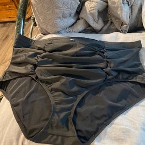 Black high waisted bikini bottom